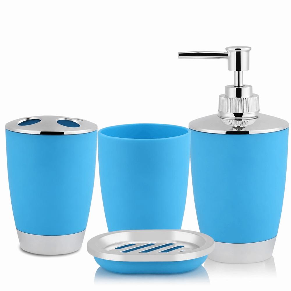 4 Piece Hygienic Design Bathroom Suit Accessories Plastic Bathroom Suit Vanity