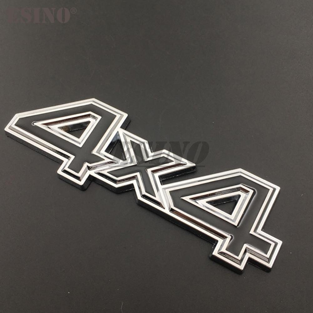 3D 4 x 4 4WD 4 Wheel Drive Offroad Car Metal Alloy Trunk Adhesive Badge Body Tailgate Displaceme Emblem