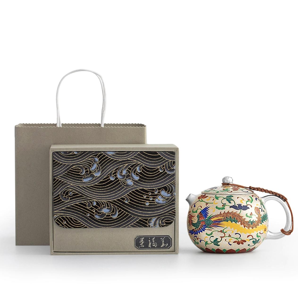 

Liu Yin Longfeng Xishi Teapot Household Tea Single Pot Gift Elder Teacher Kung Fu Tea Set Teapot High-end