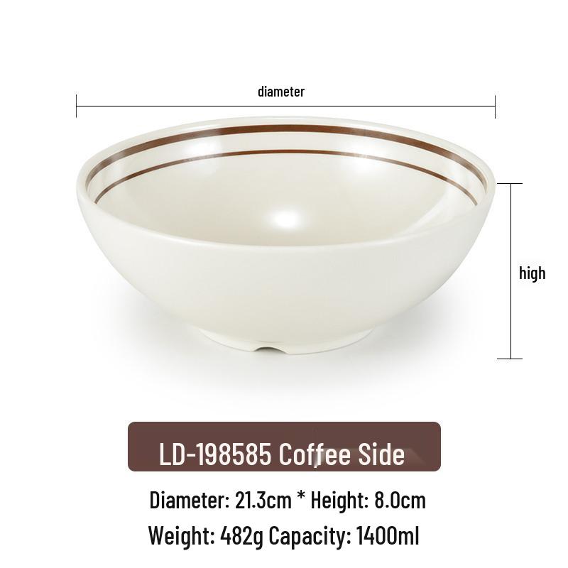 Pink Melamine Ramen Bowl - Creative Conical Hat Design, Imitation Porcelain, Large for Beef Noodle Soup and Mala Tang.