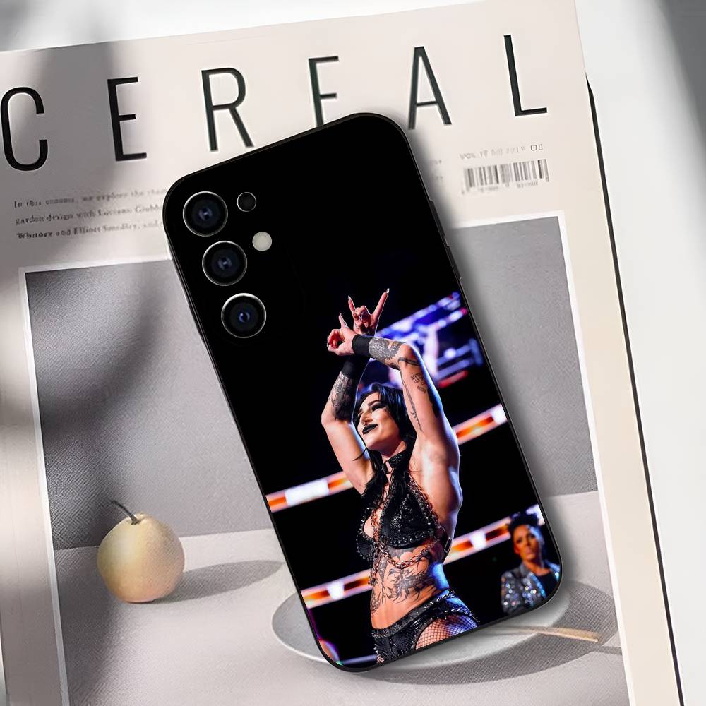 

Wrestler R-RheaRipley Phone Case For Samsung S25,S24,S21,S22,S23,S30,Ultra,S20,Plus,Soft Silicone Black Cover Samsung S24fe