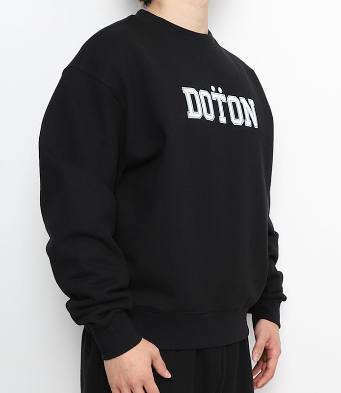 DOTON Simple Logo Print Sweatshirt (Black)
