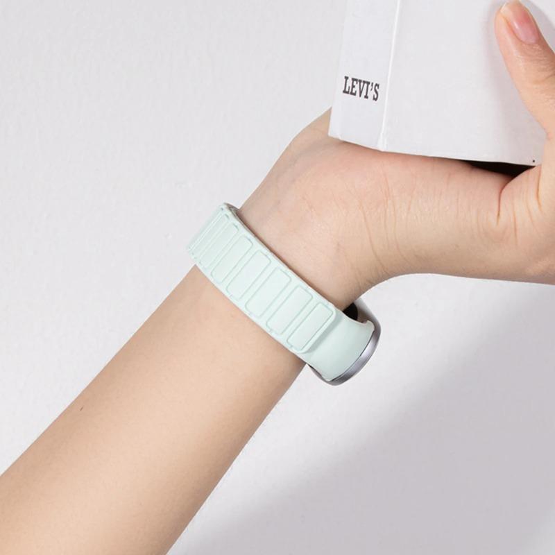NEW Magnetic Sport Strap for Xiaomi Watch 10/9/8 Two Tone Silicone Band for Miband 10 NFC Smartwatch Replacement Bracelet