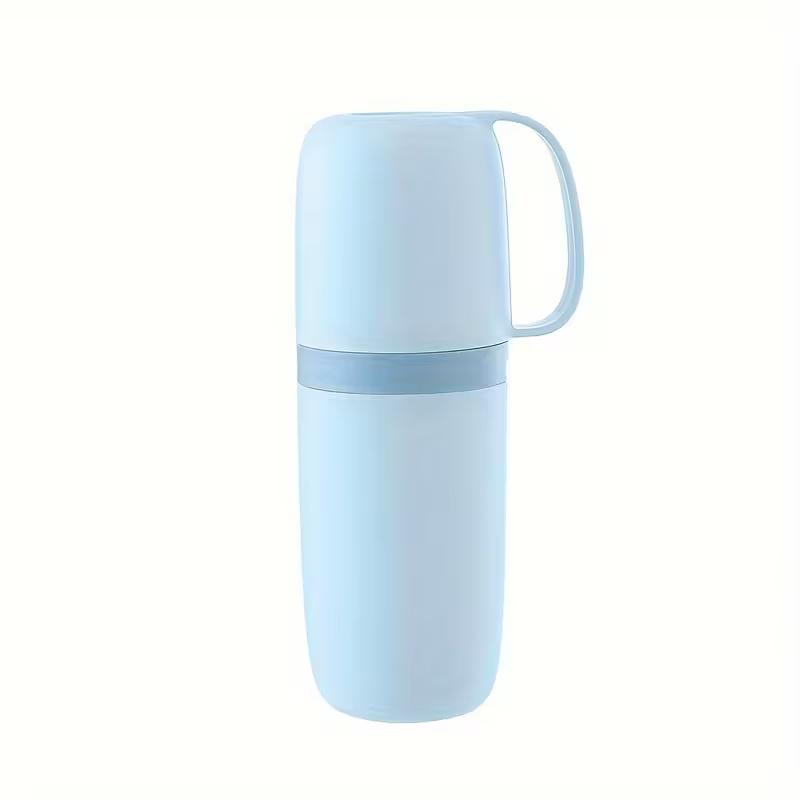 Portable Travel Toothbrush Holder with Cup, Compact Case for Toothbrush & Toothpaste, Ideal for Travel & Bathroom