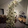 White Horn Artificial Floral Art Wedding Arch for Photography & DIY Decorations