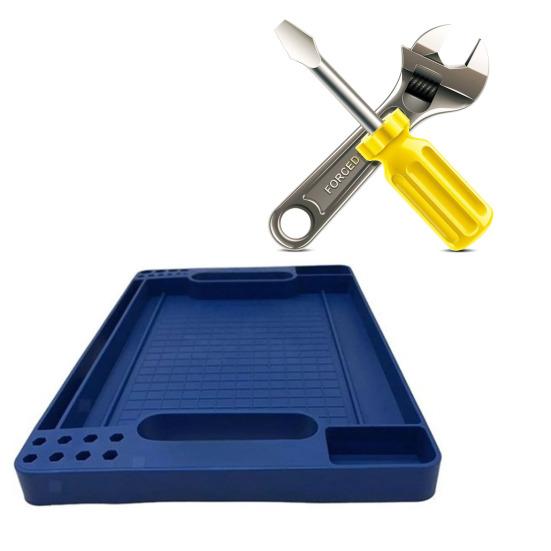 Flexible Tool Tray Non-Slip Rubber Tool Organizer Multi Purpose Tool Mat Tray for Automotive And Home Tools