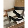 Metal buckle pointed high heels women's shoes 2025 new spring and autumn French temperament shallow mouth stiletto shoes