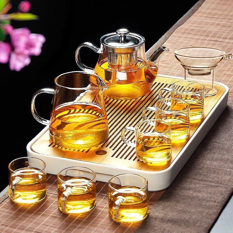 Gong He Jing Pin 9-Piece Glass Kung Fu Tea Set