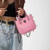 Personalization Popular Dark Girl Punk Style Nail Rivet Cross Small Square Bag Trendy Chain Women's Crossbody Bag