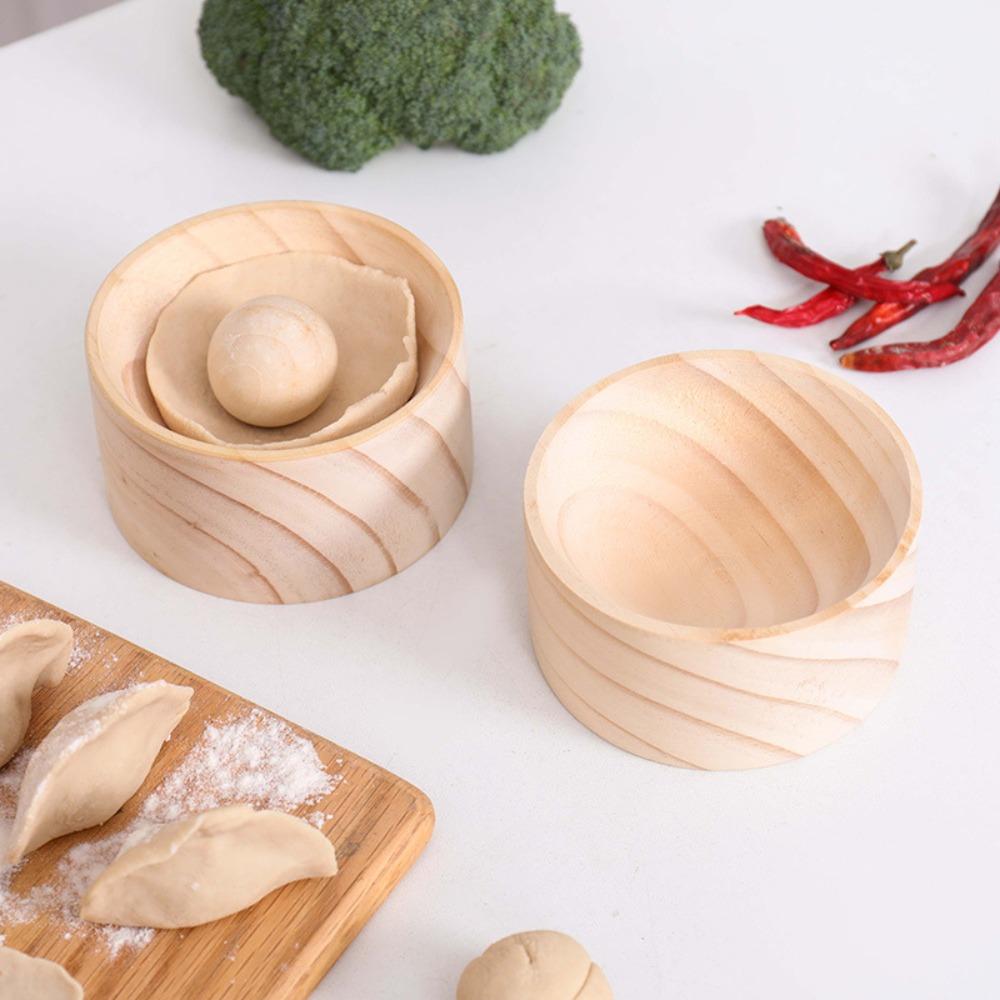 Durable Mochi Presser Wood Dumpling Wrapper Maker Household Ravioli Maker Dough