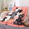 1pc Cat Family Lightweight Flannel Blanket, Comfortable and Warm Blanket, for Office and Camping Sofa Bed, Livingroom025