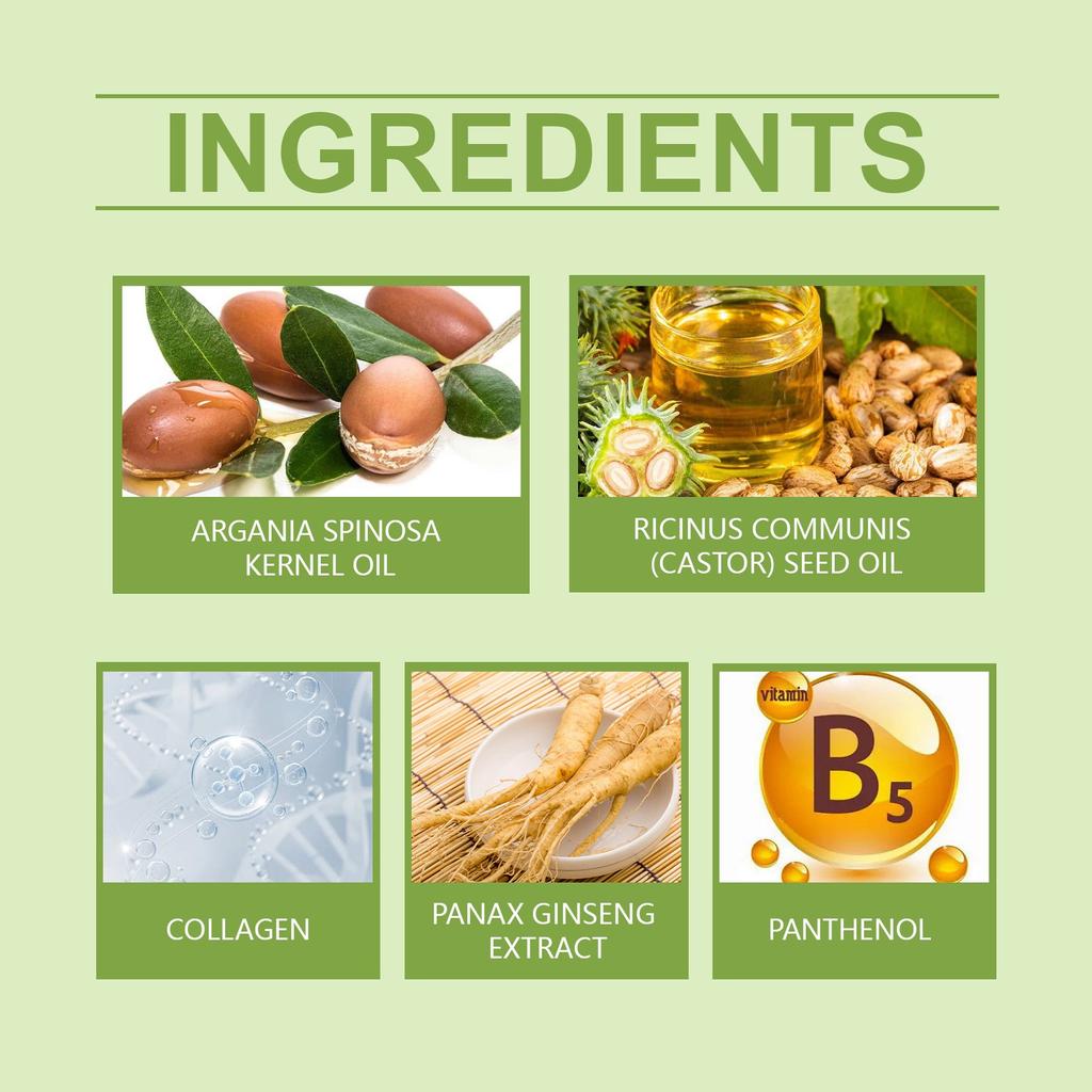 Kolagenová vyživující vlasová maska Hydratační a lesklá vlasová maska Ricinový olej Redukuje roztřepené konečky a vyživuje pokožku hlavy