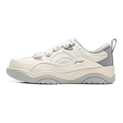 Tênis Li Ning Journey 2.0 Bounce Solado Grosso Amortecimento Rebote Versátil Tênis Pão Resistente ao Desgaste Aumento de Altura Cano Baixo Tênis de Skate AGCV327-3