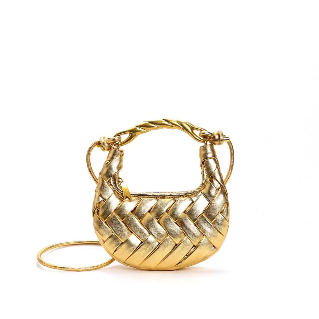 Woven Bird'S Nest Bag Women'S Niche Personality High-End Handbag Exquisite Versatile Shoulder Messenger Bag