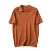 A Small Amount of Unfilled Italian Single Mulberry Silk Lyocell Cotton Men's Knitted Short Sleeve Polo Shirt Lapel T-shirt Summer