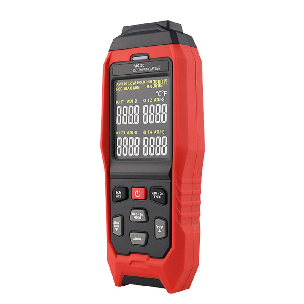 TASI TA612C 4 Channels K/ J Type Thermocouple Thermometer -200~1372/ -328~2501Stopień Fahrenheita Handheld Digital LCD Temperature Meter 5000 Groups