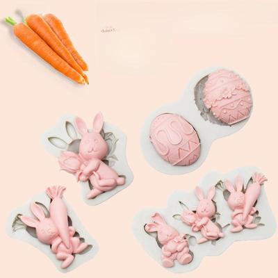 Chou Kai Easter Silicone Mold: Bunny & Egg for Aromatherapy Plaster, Cake Decoration, Fondant.