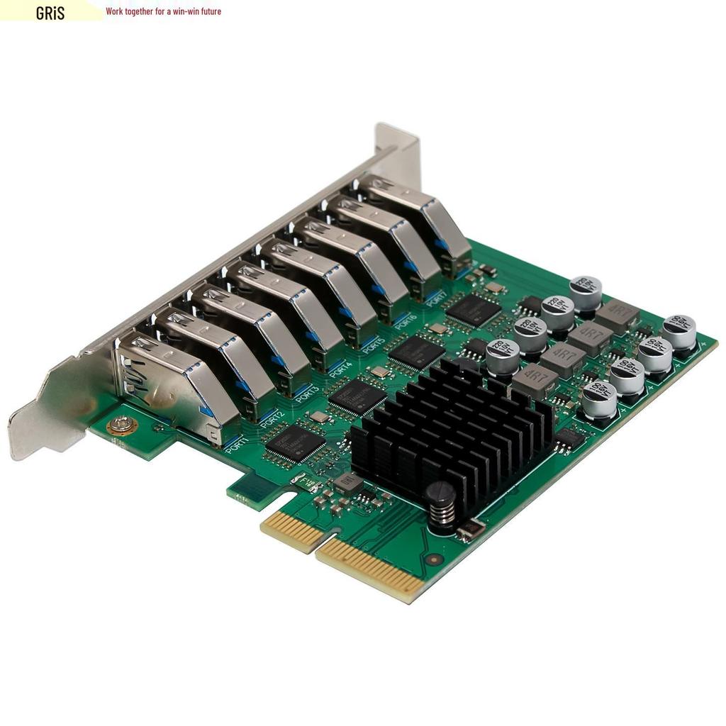 8-Port PCI-E USB 3.2 Desktop Adapter Card with NEC720201 – Self-Powered Computer Hub