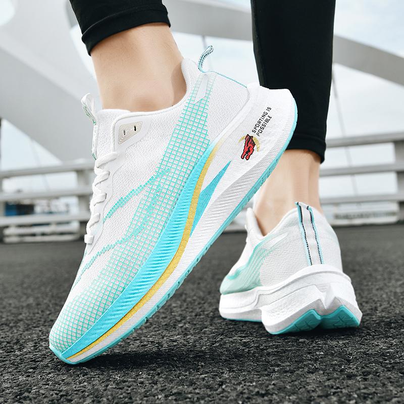 New Glow-in-the-dark Ultralight Breathable Couple Running Shoes Women's Shoes Students Cushioned Mesh Sneakers Men