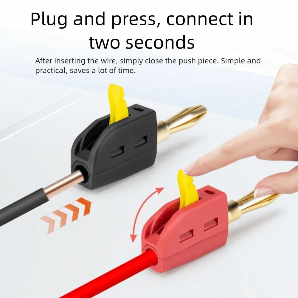 Gold Plated Contacts 4mm Banana Connector No Solder Banana Plug  Electronic Classroom Experiments