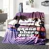 1 pezzo Coperta Morbida in Flanella Grand Theft Auto con Stampa di Designer Una coperta accogliente per tutte le stagioni, perfetta per il divano, il letto, l'ufficio