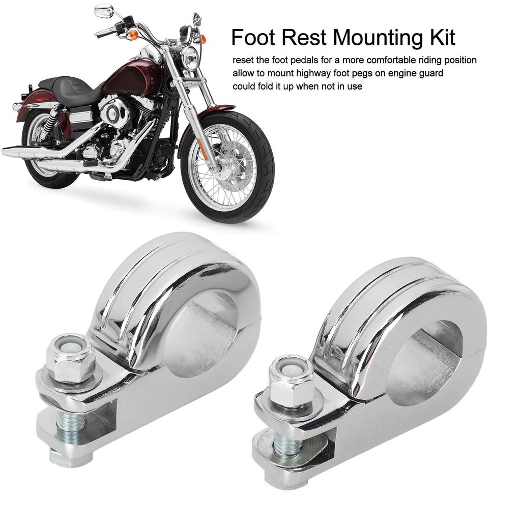 Footpeg P Clamp Mounting Kit Aluminium Alloy Foot Rest Pedal Clamp Bracket for Motorcycle