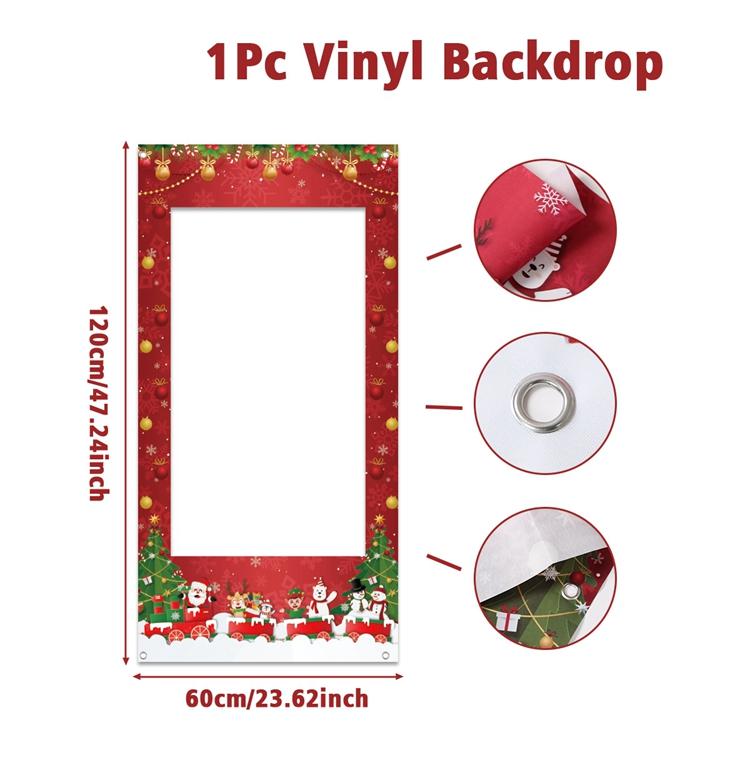 

Christmas Photo Booths Merry Christmas Decoration for Home 2025 Pendant Xmas Backdrop Ornament Navidad Natal New Year Gift 2026