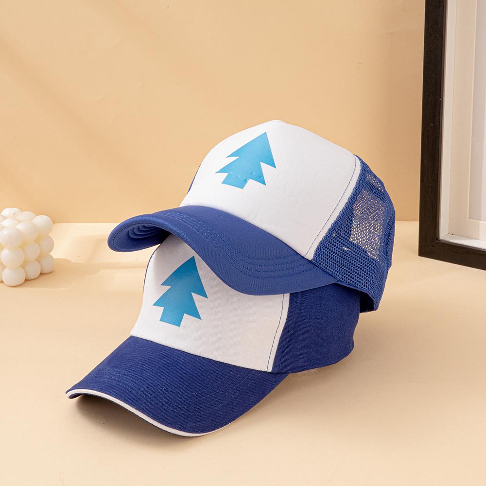 Anime Gravity Falls Dipper Pines Nadruk Niebieskiej Sosny Czapka Truckerka Mężczyźni Kobiety Kreskówka Cosplay Regulowana Czapka Baseballowa Na Zewnątrz