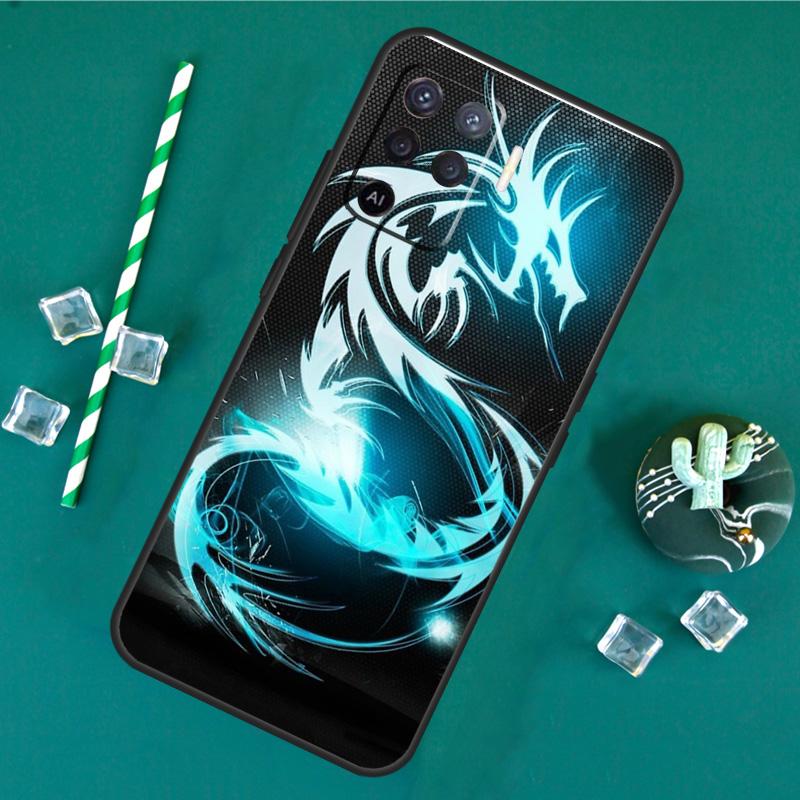 Asian Chinese Dragon Case For Oppo A60 A40 A80 A16 A76 A96 A18 A38 A58 A78 A98 A91 A15 A17 A74 A94 A54 A57S Cover