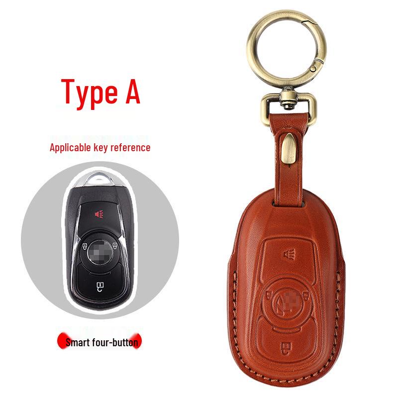 Genuine Leather Key Case for Buick: Envision, Excelle, GL8, Verano, Regal, LaCrosse