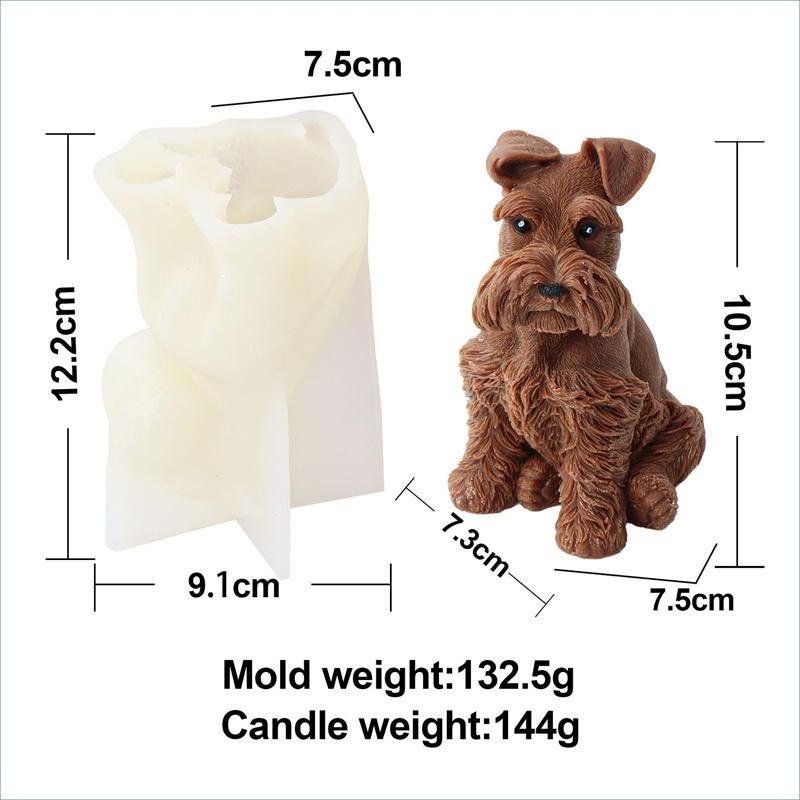 3D Dog Cat Silicone Candle Mold Multi Style Lovely Animal Pets Schnauzer Shiba Inu DIY Gypsum Soap Ice Baking Mould Home Decor