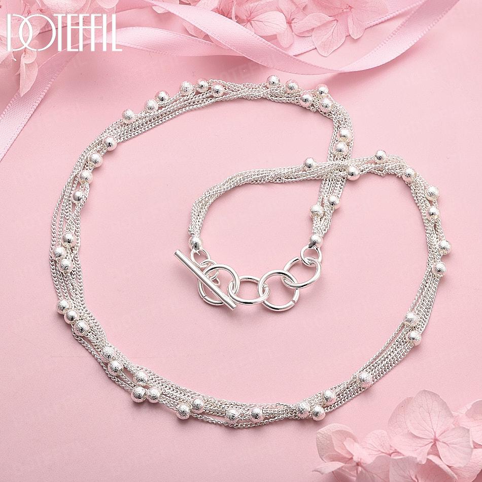 925 Sterling Silver Fashion Jewelry Grape Bead Wedding Necklace