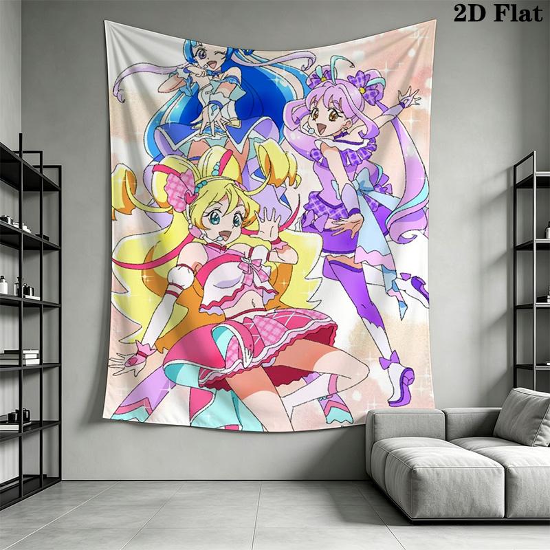 You and the Pretty Cure Idols Pattern Home Decor Tapestry, Wall Hanging, Decorative RV Wall Cloth.MGT0918478