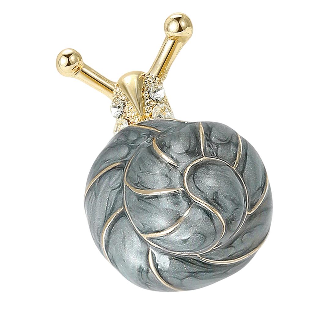 Accessoire de Mode Polyvalent Broche Escargot Art Émaillé Idéal Pour Tenues Décontractées Événements Formels Et Port Quotidien