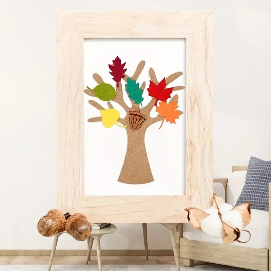 Handmade Felt Christmas Tree Craft Kits Holiday Decoration Nonwoven Fabric Wall Hanging For Kids Adults Autumn Crafts