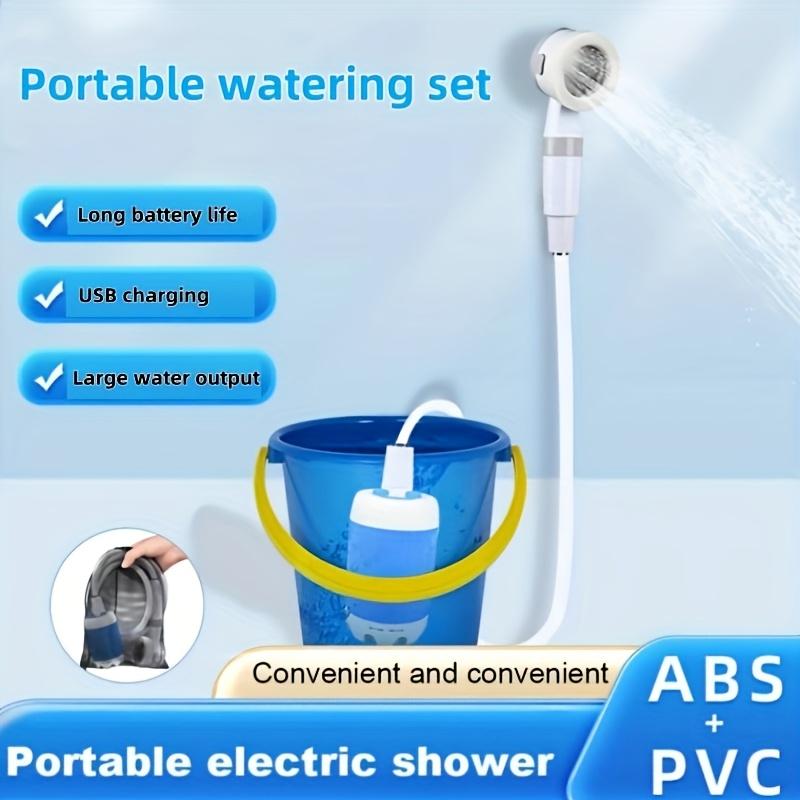Portable Rechargeable Electric Shower Pump for Outdoor Camping, Hiking & Car Cleaning - Lightweight Watering System with Handheld Shower Head, Hose