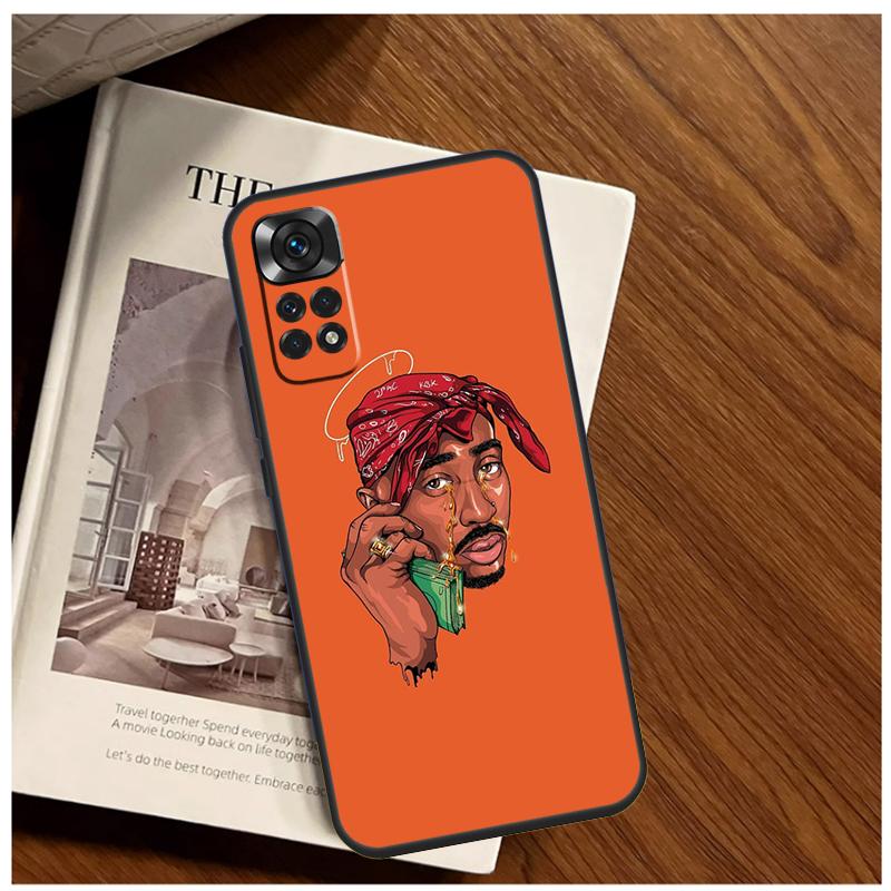 Rapper 2pac Singer Tupac Case For Xiaomi Redmi Note 13 14 9 10 11 12 15 Pro Plus Cover For Redmi 15 C 14C 10C 12C 13C