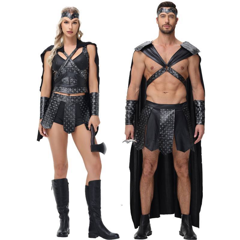 Medieval Roman Spartan Warrior Cosplay Costume With Polyester Fabric For Stage Performances