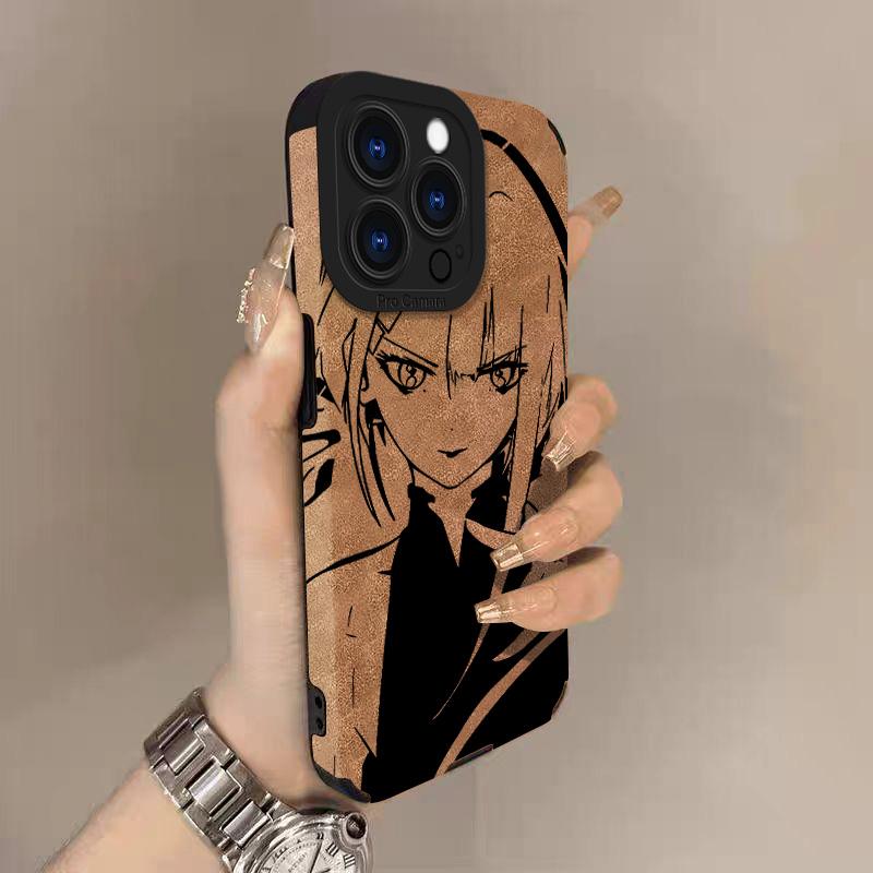 

Anime Girl Lambskin Leather Phone Case For iPhone 17 Pro Max Air 16 16e 15 14 13 12 11 Pro Max Plus X XS MAX XR Back Cover iPhone X