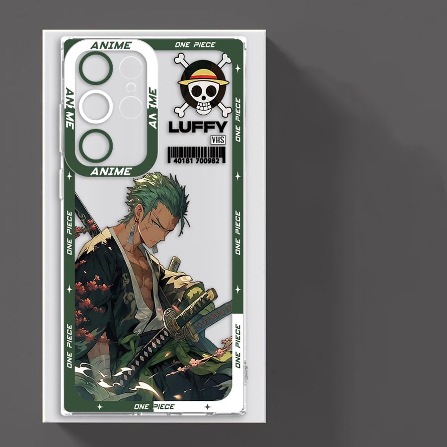 Anime Luffy Zoro Clear Phone Cover Case for Samsung Galaxy S24 S23 Ultra S22 FE Note 20 Ultra 10 S25 Edge S20 Plus S21