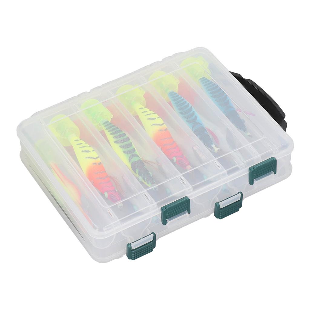 10 buc Cârlige luminoase pentru calamar Momeală Oțel inoxidabil Plastic Fluorescent Formă realistă de crevetă Momeală Accesorii de pescuit