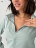 Spring And Summer Long Sleeved Shirt V-neck Versatile Printed Women's Top