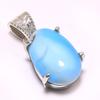 Natural Republic Larimar Gemstone 925 Solid Sterling Silver Pendant 0.99" J2g07