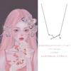 Jiamiaoi 12 Constellation Necklace 925 Sterling Silver Constellation Pendant Necklace Delicate Rhinestone Constellation Sign Elegant Cubic Zirconia