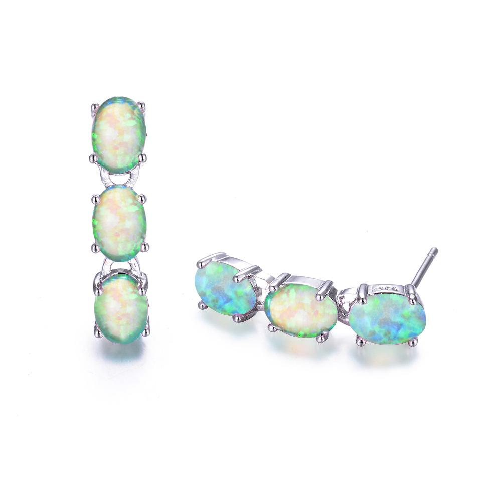 Three Purple Earrings Womens Fashionable and Versatile Earrings