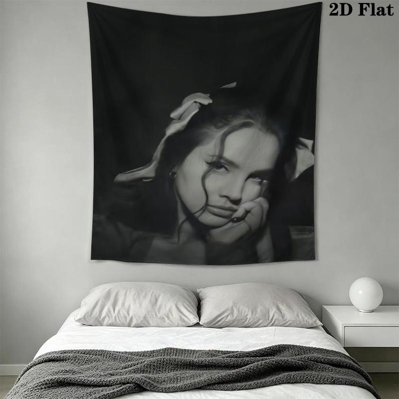 Lana Del Rey Wandteppich Ästhetisches Wandbehang Gedruckter Stoffdecke Dekorative Wandteppiche für Schlafzimmer Wohnzimmer Heimdekoration
