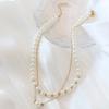 Ladies Retro Two Layer Imitation Pearl Pendant Necklaces