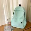 Schoolbag Schoolbag Junior High School Girls High Value Simple Versatile Solid Color College Student Backpack Female Ins High School Backpack