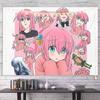 Kessoku Band Anime Wandkleed, B-Bocchi The Rock! Wanddecoratie, Kleurrijke Meisjespersonages Kamerdecoratie Voor Fans