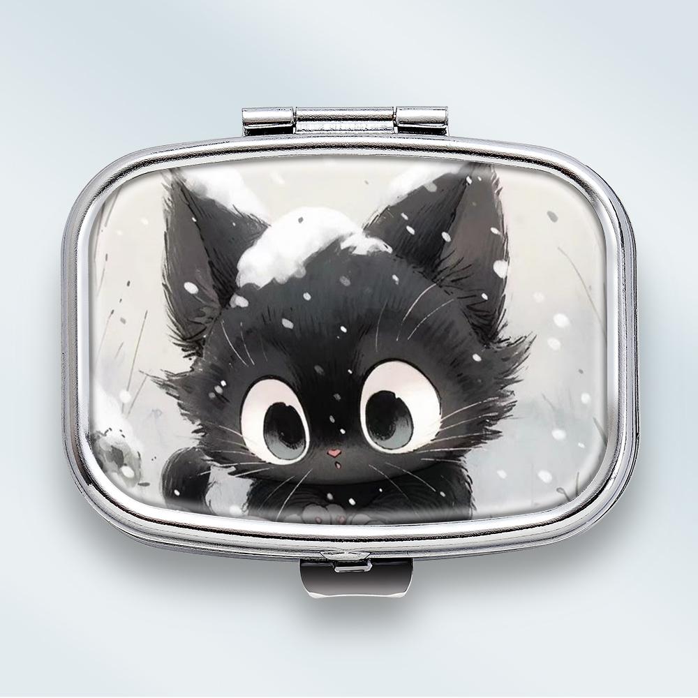 

Mini Metal Jewelry Box, 2 Grids Portable Storage Case, Travel Small Organizer for Earrings and Tiny Items разноцветный